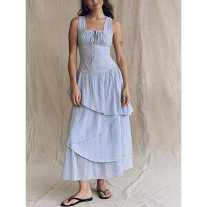 FREE PEOPLE In My Dreams Midi / Pearl Blue